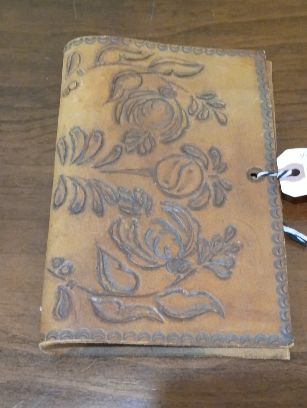 M. Jae Home Co. Hand-Tooled Leather Notebook Cover - Vintage!